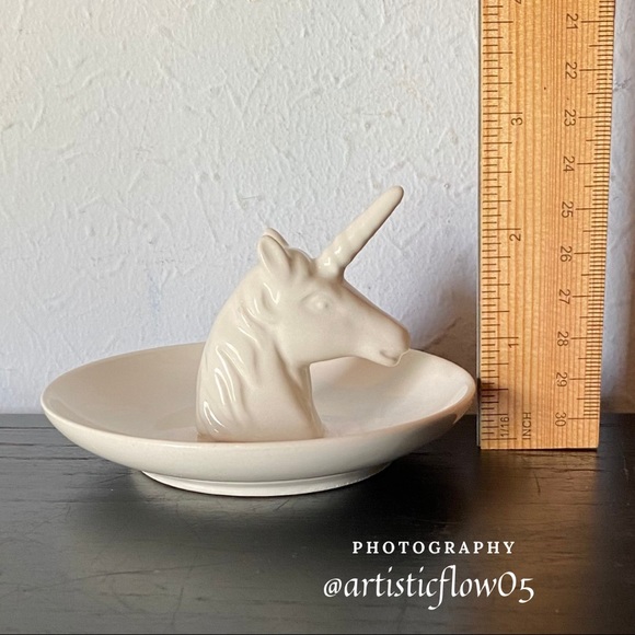 NEW! Ceramic Unicorn Trinket Tray Ring Holder - Picture 6 of 8